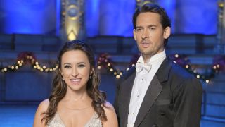 lacey chabert and will kemp in christmas waltz