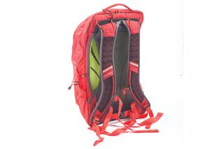 The back of the Osprey Radial 26 is lifted from your back for comfort and ventialtion