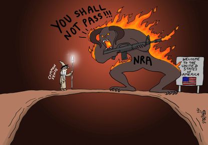 7 scathing cartoons about Congress' subservience to the NRA | The Week