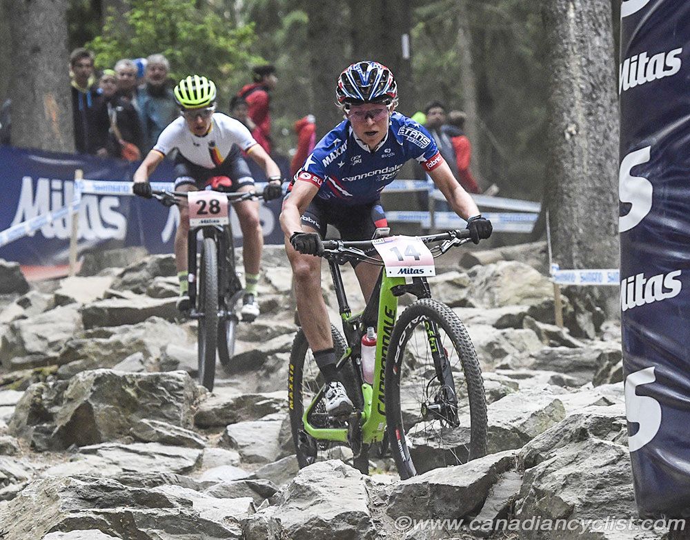 Erin Huck (Cannondale-3Rox Racing) was top N American in 14th