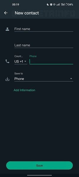 WhatsApp manage contacts feature