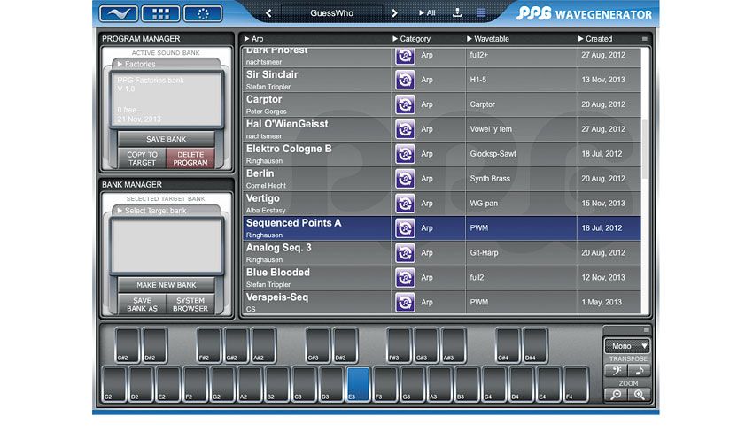 Load and save patches, and create and export soundbanks in the browser