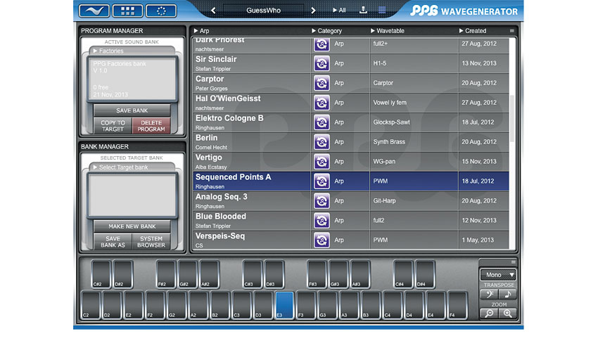 Load and save patches, and create and export soundbanks in the browser