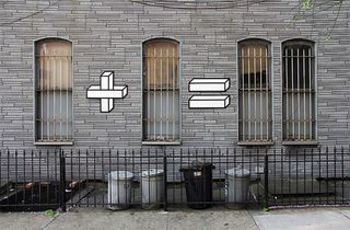 Geometric street art