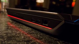 On top of the updated looks, the Alienware 18 has a few other premium niceties, including an aluminum-clad lid and magnesium alloy base. The interior of the laptop is also lined entirely with a soft-touch rubbery material, a comfortable place to rest your wrists for extended gaming sessions.Alienware 18 review