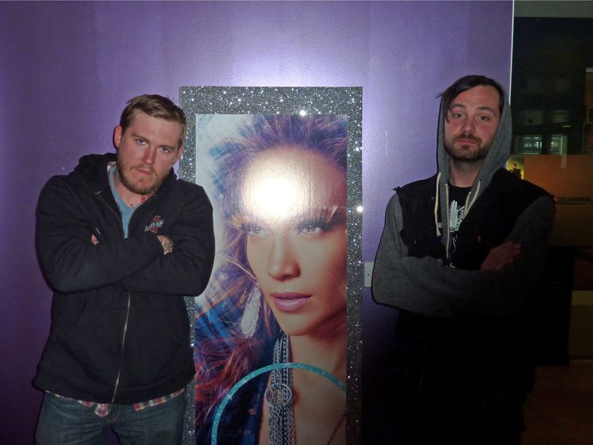 Brian and Alex catching up with J-Lo at the Mercury Records office in London