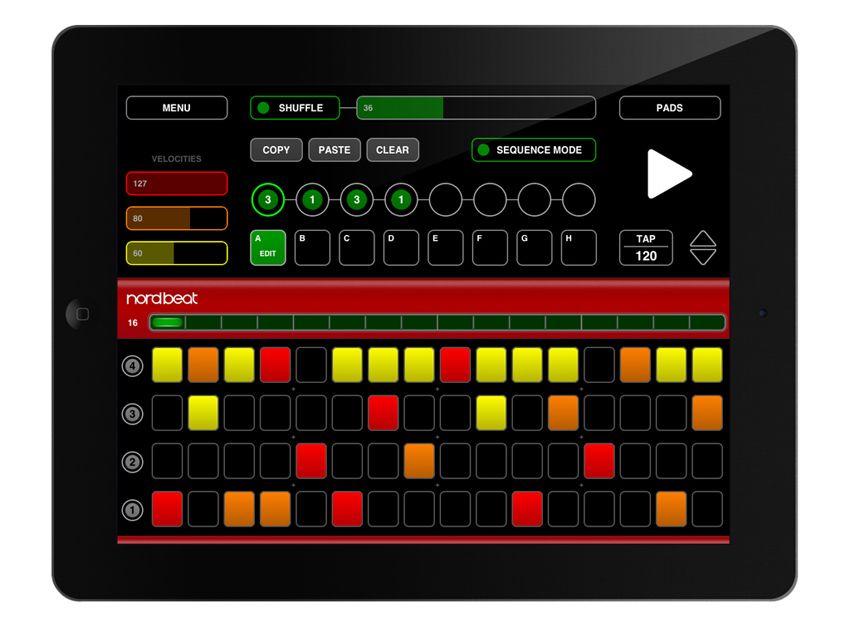 Clavia Nord Beat: straightforward step sequencing.