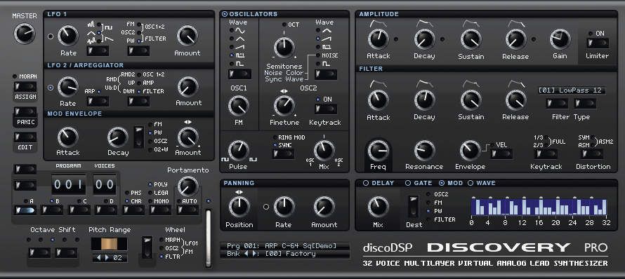 The all-new Graphic Modulation Envelope makes its presence felt at the bottom-right of the GUI.