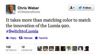 Chris Weber Nokia tweet