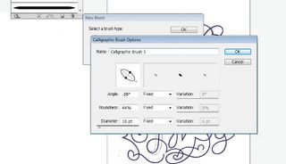 Use the Calligraphic Brush tool: step 5