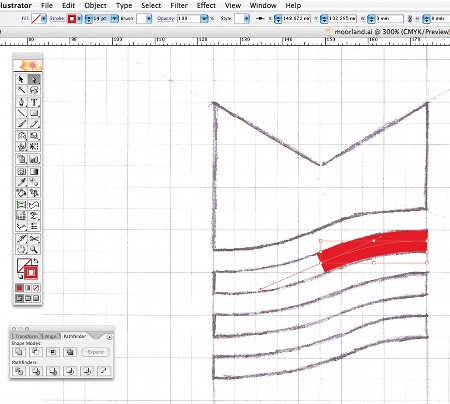 pen tool middle points