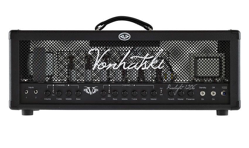 The head is neatly constructed from plywood, covered with black vinyl, and accented with white piping, enamelled badges and white plastic script logos