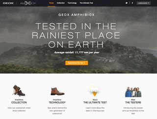 The marquee expands to the size of the screen when clicked on this site for waterproof shoes