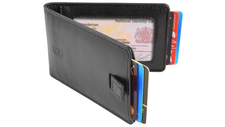 Men's Crocodile Embossed Leather RFID Blocking Bifold Wallet - Tan, 8 Card Slots, Zippered, Gift Ready - View #5