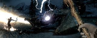 The Elder Scrolls V Skyrim - dragon fight