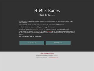 Bones,the essence of simplicity, HTML5-style