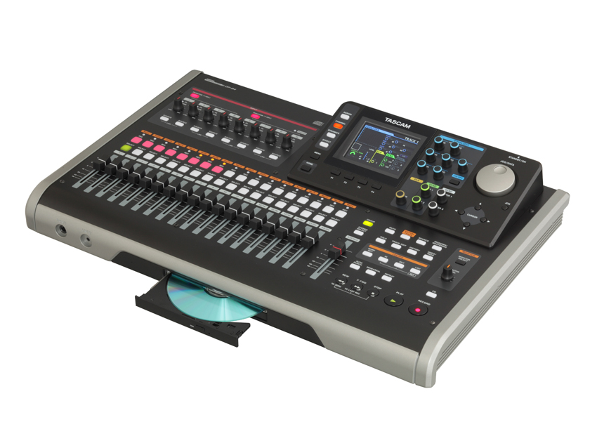 The DP-24&#039;s large colour LCD screen helps make mixing tracks a breeze.