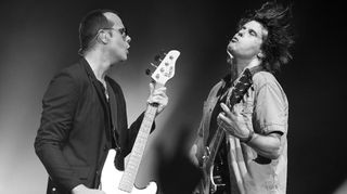 Dean DeLeo (right) on stage with his brother, STP bassist Robert DeLeo