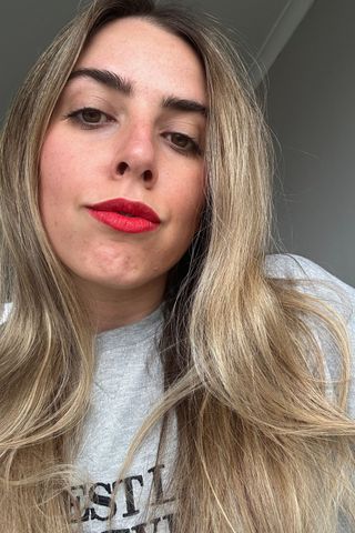 Shannon Lawlor wearing Les Filles En Rouje Le Rouge Jeanne Lipstick