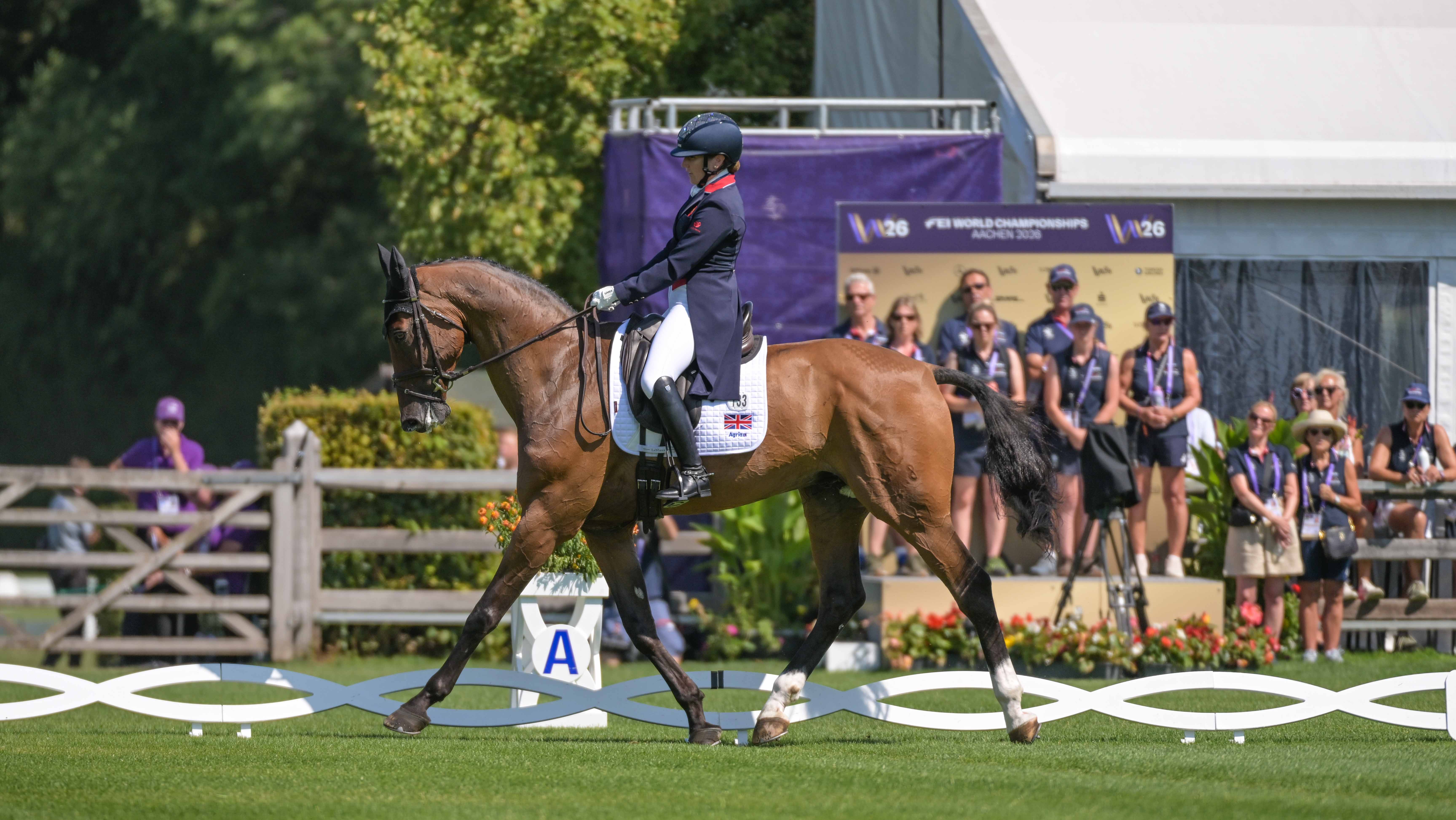 Pictured Laura Collett and London 52 at the eventing World Championships Aachen.