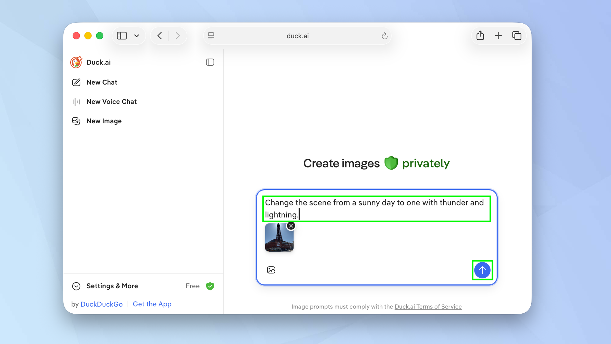 Edit images in DuckDuckGo using an anonymous AI
