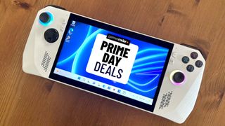 Asus ROG Ally with GamesRadar+ Prime Day deals badge on screen