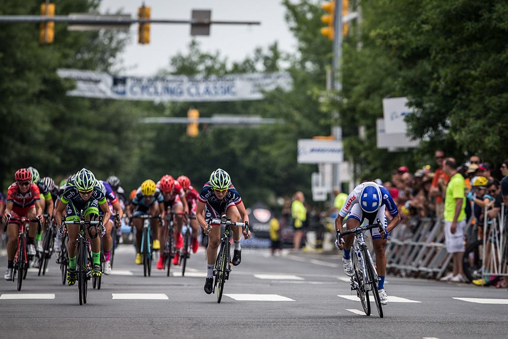 Coryn Rivera (UnitedHealthcare) wins the field sprint for second