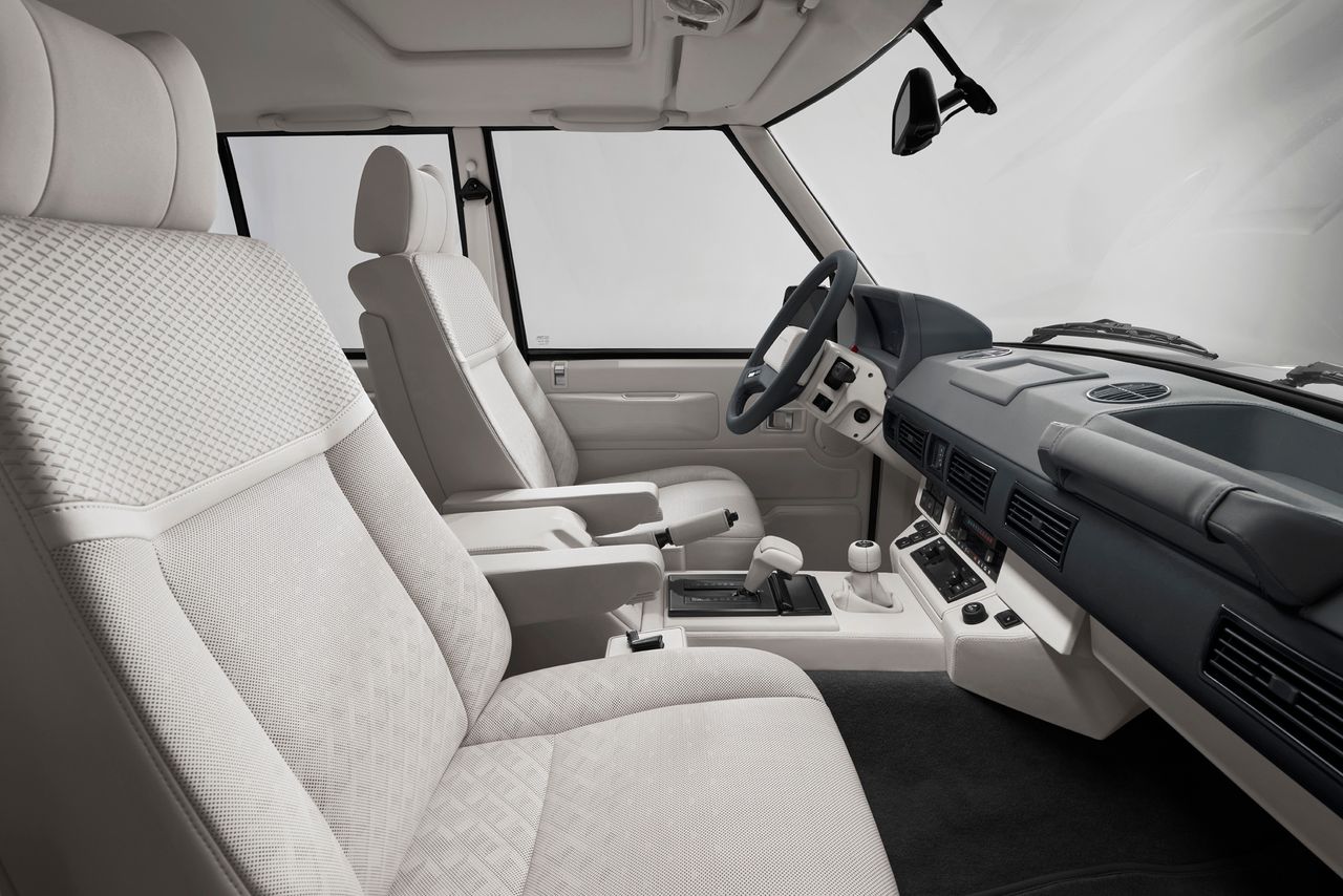 The re-trimmed interior of the Range Rover Classic