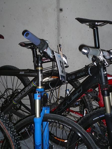 The cloth pin helps mechanics track the status of bikes in their queue.