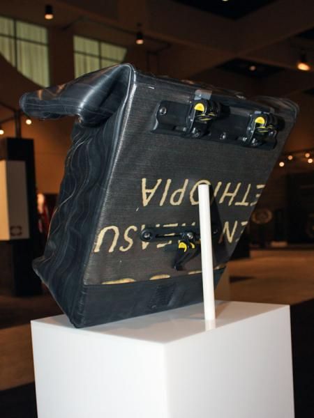 Rack-mounted Bontrager bags feature the easy on-off Interchange system.