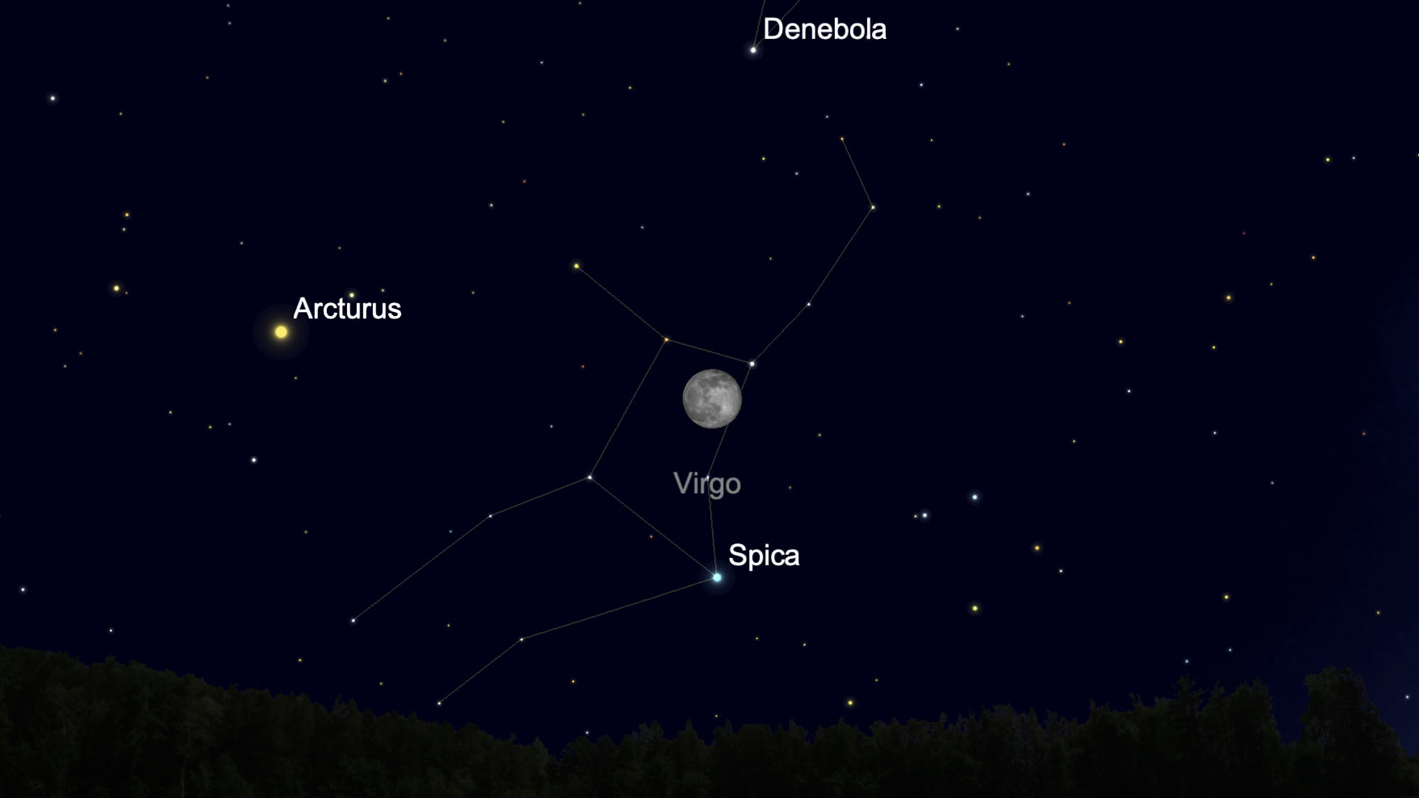 The Full Worm Moon will be in the constellation Virgo.
