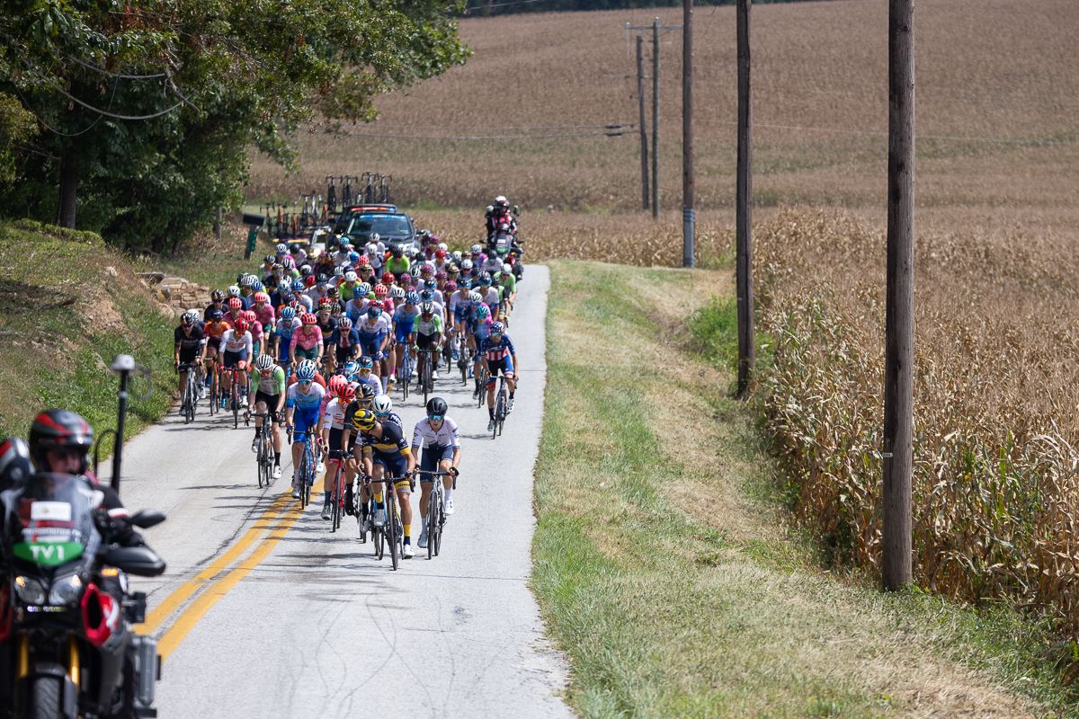 It took a few miles of attacks and counters before the break was fully established. When it did, the gap went out quickly for 20 or so riders.