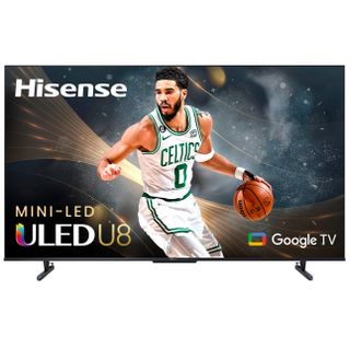 Hisense U8K sobre fondo blanco.