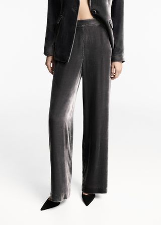 Velvet Suit Trousers - Women | Mango United Kingdom