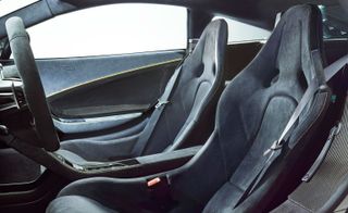 Interior view of driver's and passenger seat