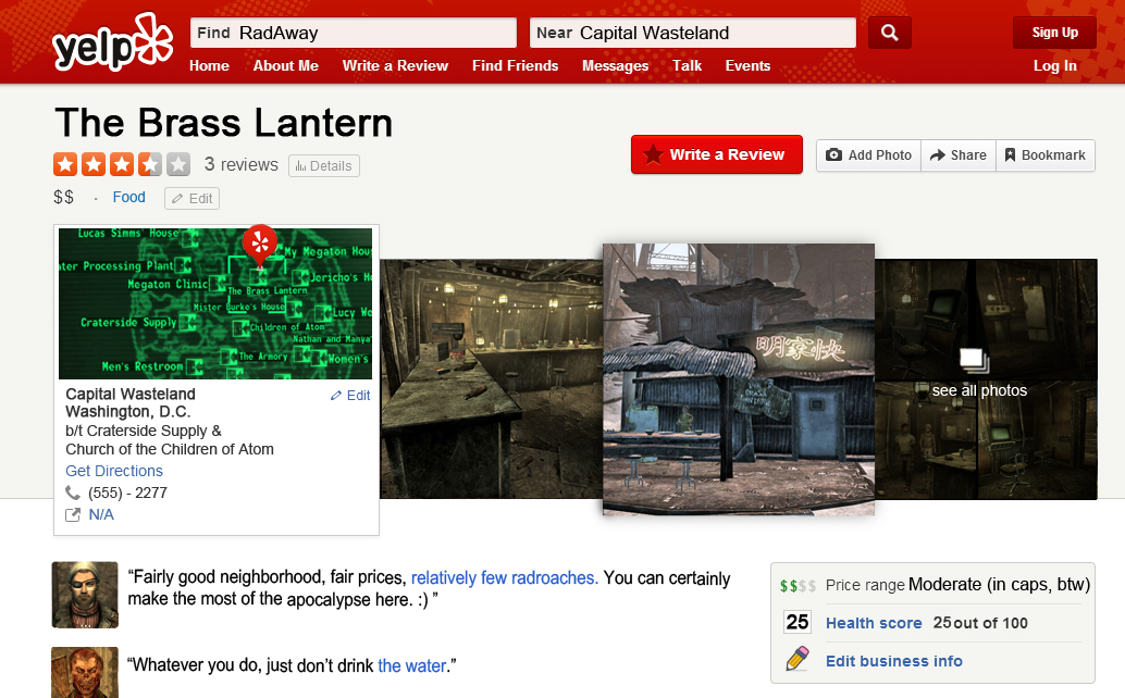 The Brass Lantern (Fallout 3) by Wanderer, T.L. - 3/5 stars