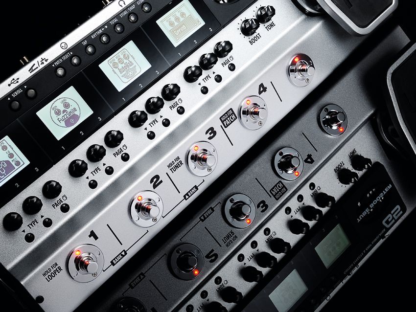 The Zoom G5's floor unit is larger than that of its precursor the G3, with five footswitches and a treadle.