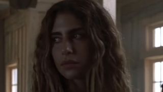 Nadia Hilker looking annoyed in The Walking Dead