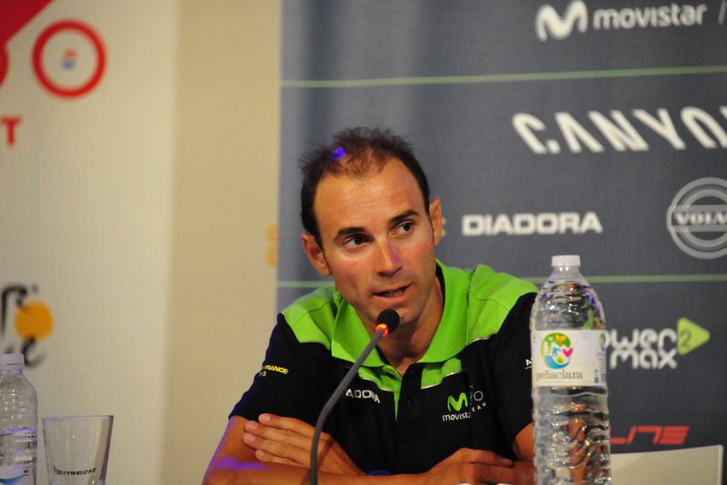 Alejando Valverde is riding in support of Nairo Quintana