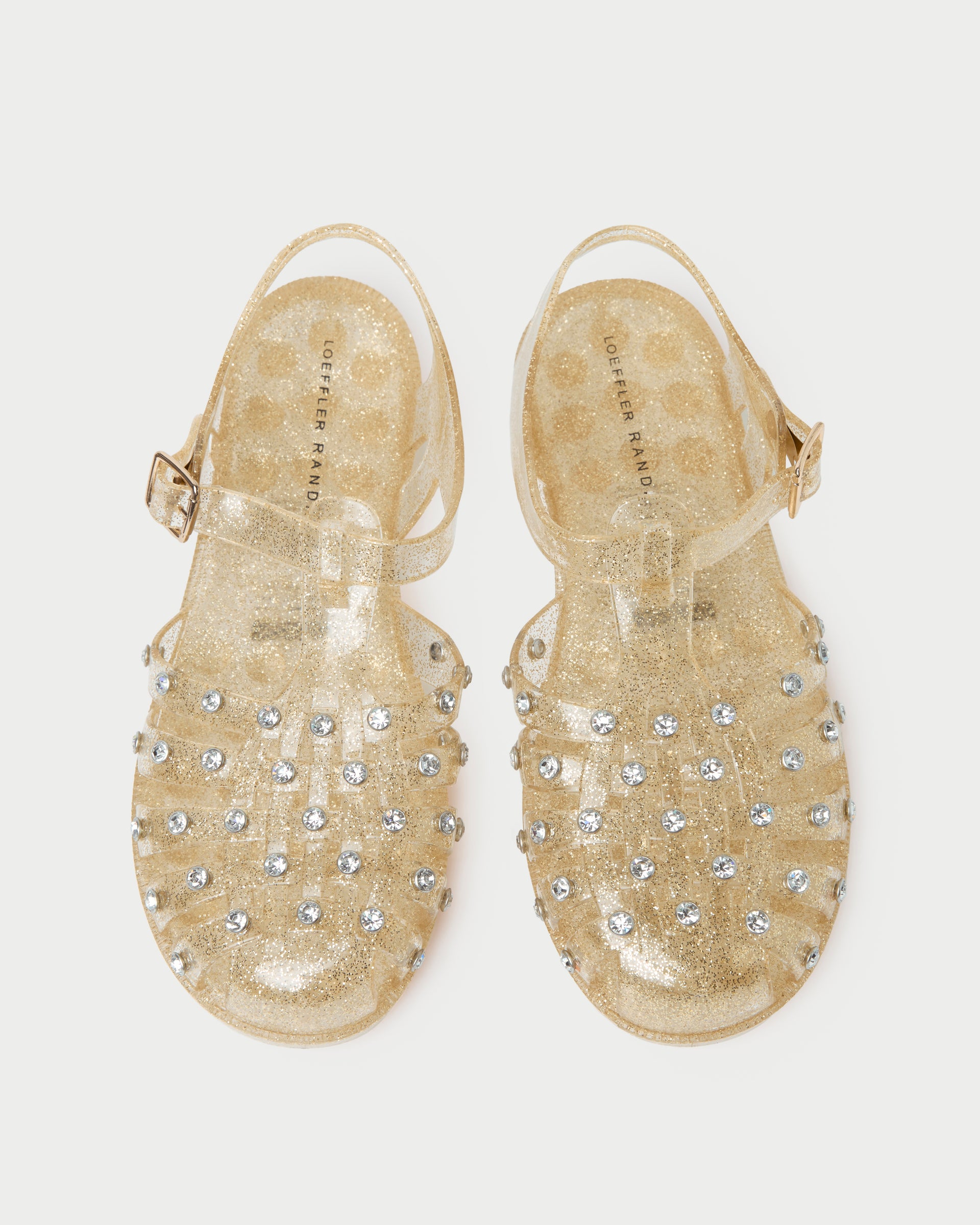 Rhys Champagne Glitter Jelly Sandal - Champagne / 5