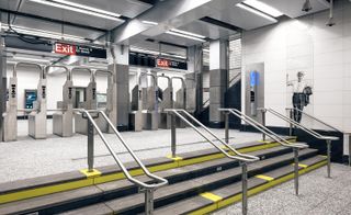 dynamic pedestrian model simulations for all stations for the morning rush hour