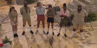 Big Brother houseguests preparing for a competition