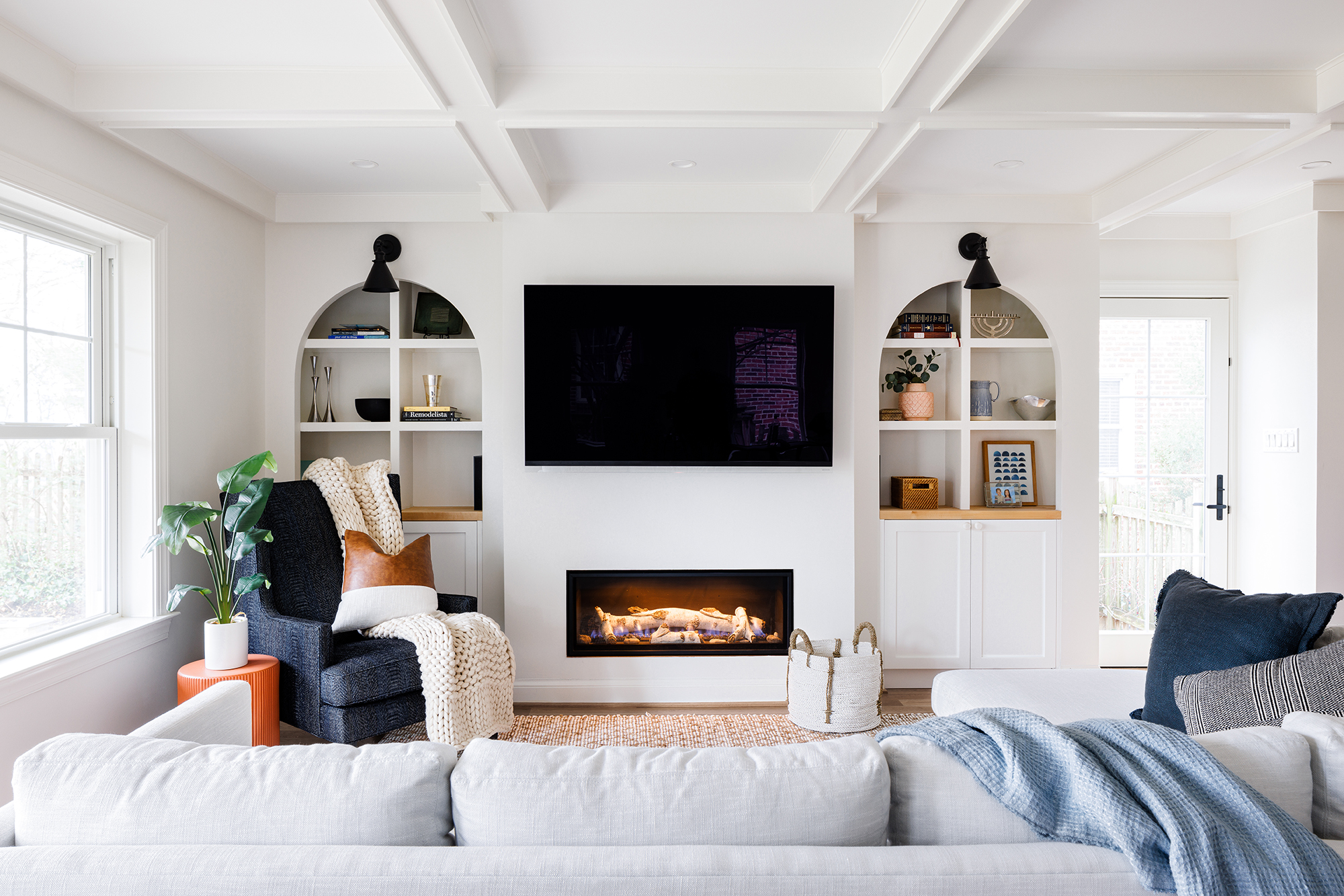 White (+ Neutral) Couch in a Room Inspiration - The Inspired Room