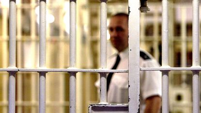 A prison guard at HMP Pentonville, London