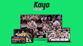 Kayo Sports streaming service displayed on multiple devices