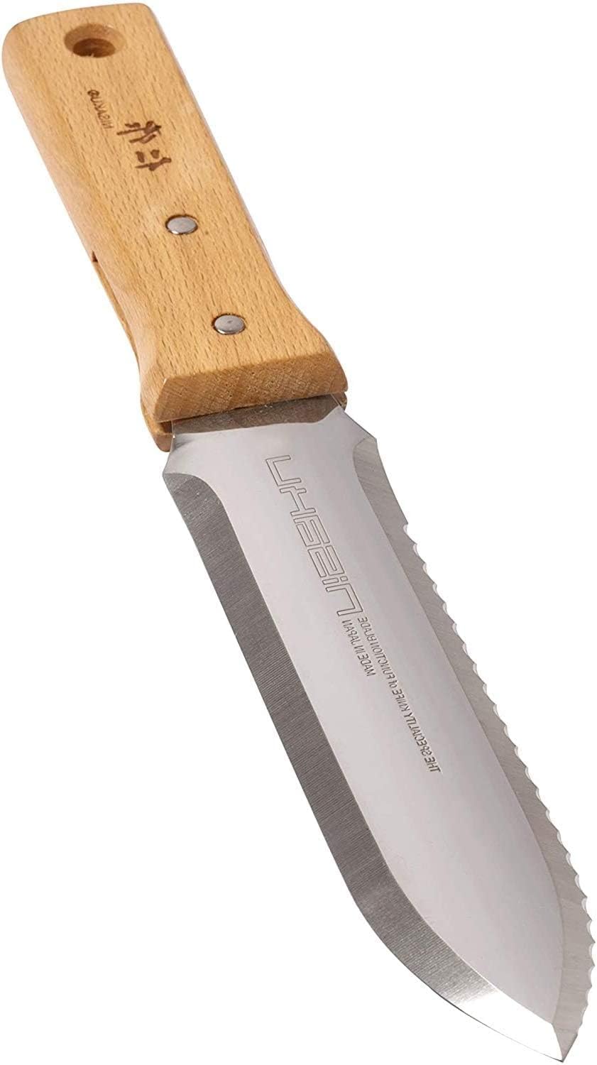 Nisaku Njp650 the Original Hori Hori Namibagata Japanese Stainless Steel Weeding Knife, 7.25-Inch Blade