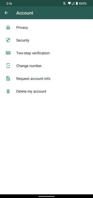 Setting up two-factor authentication in WhatsApp