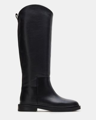 Gaige Black Leather Knee-High Boot | Women's Boots – Steve Madden