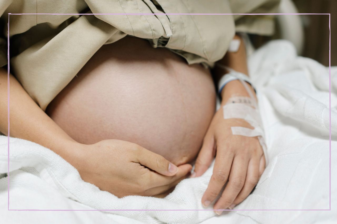 Woman in hospital about to have a c-section