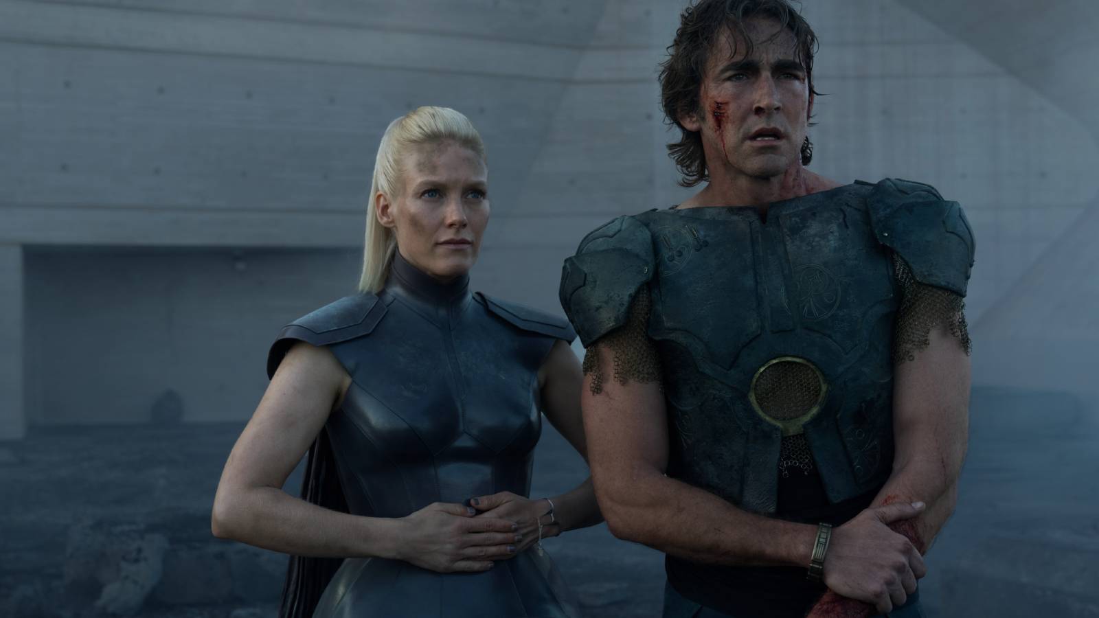 Laura Birn and Lee Pace in Foundation season 2.